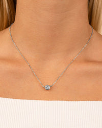 Sterling Silver Round Bezel Set Pendant - Sterling Forever