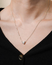 Sterling Silver Heart Bezel Set Pendant - Sterling Forever