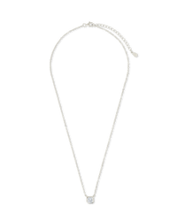 Sterling Silver Asscher Bezel Set Pendant - Sterling Forever