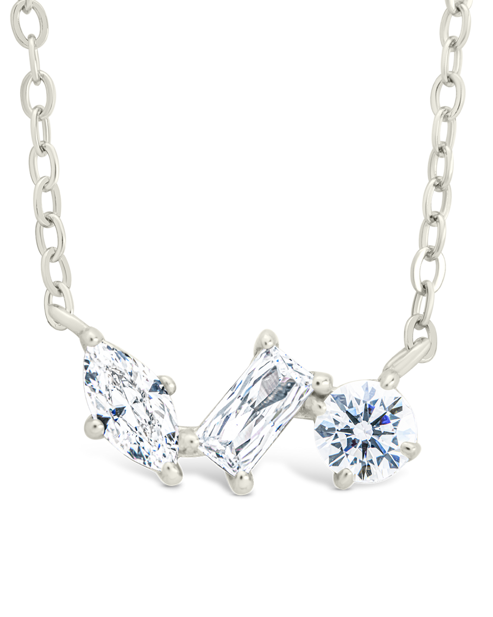 Sterling Silver Trio Cut Pendant