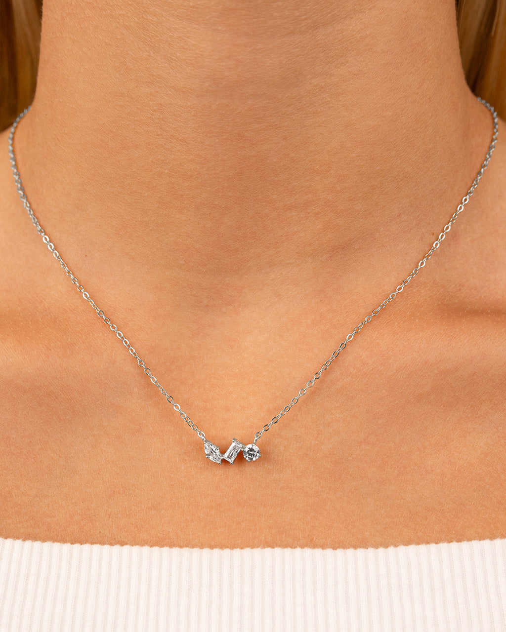 Sterling Silver Trio Cut Pendant