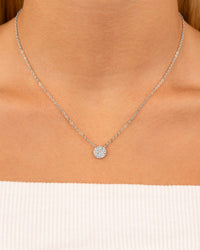 Sterling Silver CZ Disc Pendant - Sterling Forever