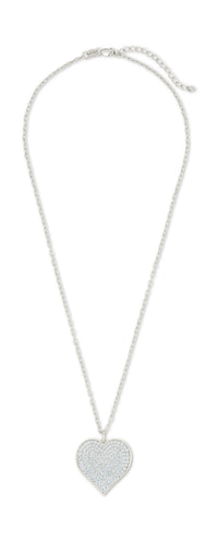 Sterling Silver CZ Statement Heart Pendant - Sterling Forever