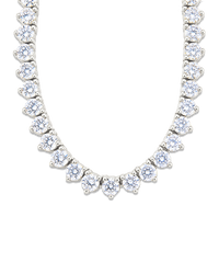 Amélia Paperclip CZ Tennis Necklace