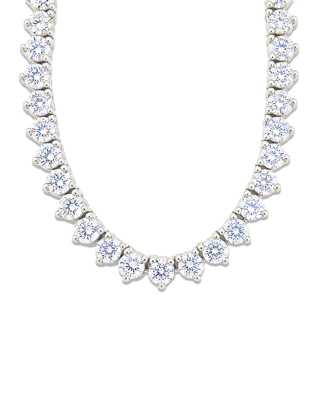 Amélia Paperclip CZ Tennis Necklace