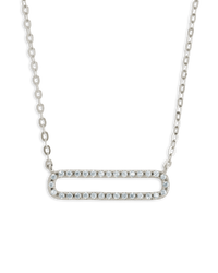 Sterling Silver Margherita Radiant Bar Necklace