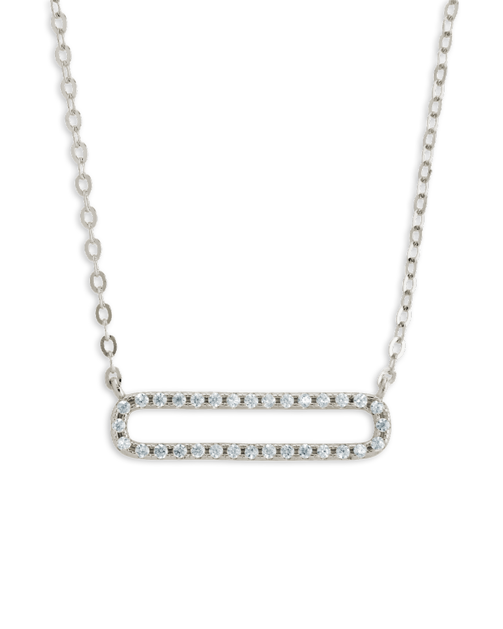 Sterling Silver Margherita Radiant Bar Necklace