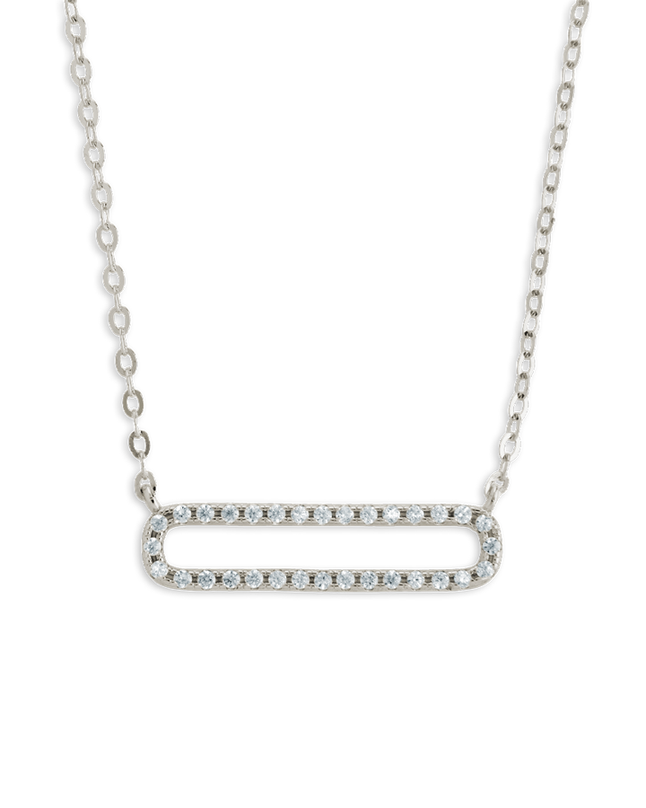 Sterling Silver Margherita Radiant Bar Necklace