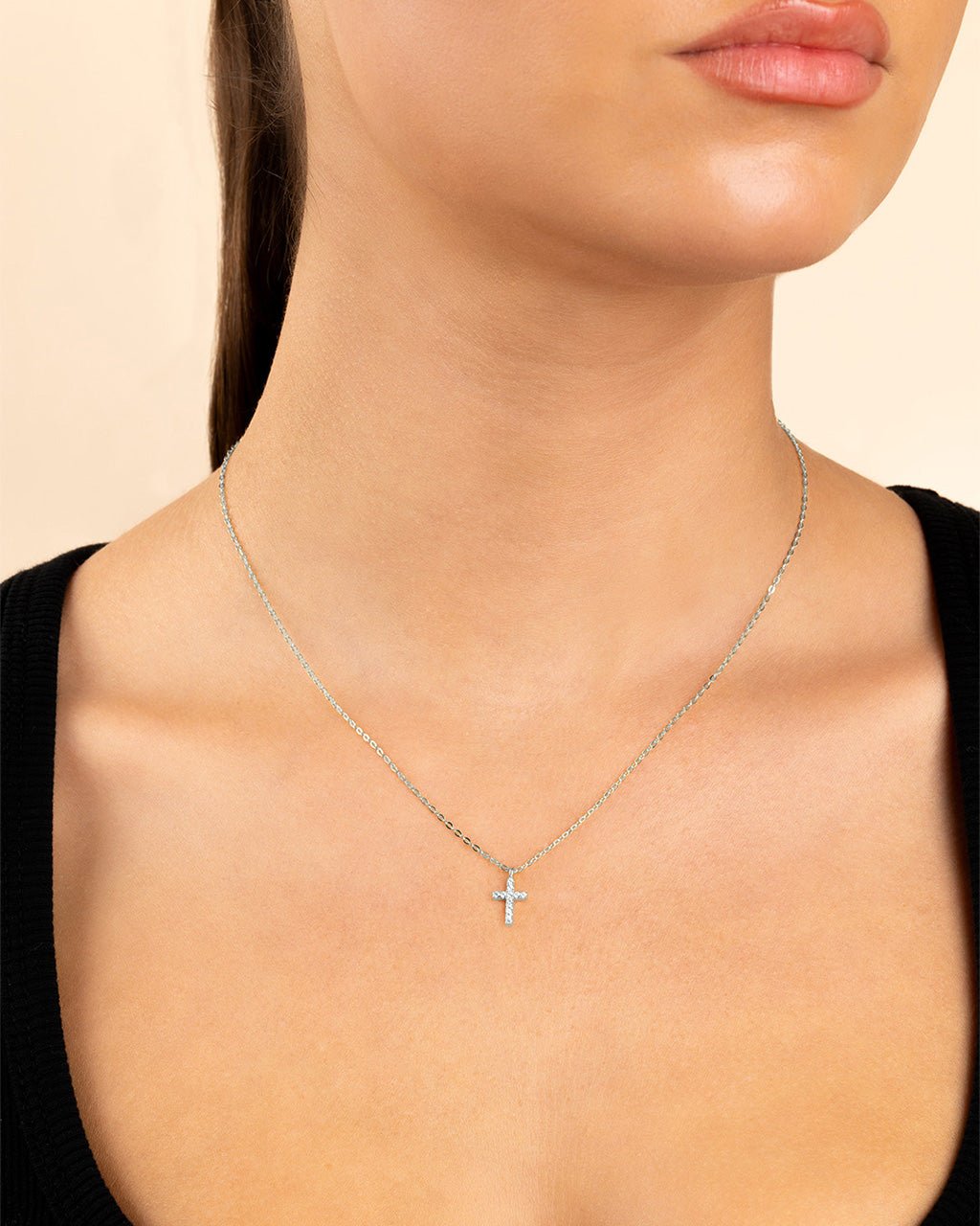Sterling Silver Sinead Sparkling Cross Pendant - Sterling Forever