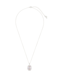 Sterling Silver Elongated Cushion Necklace