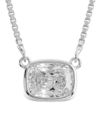 Sterling Silver Mini Elongated Cushion Box Chain Necklace