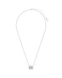 Sterling Silver Mini Elongated Cushion Wheat Chain Necklace