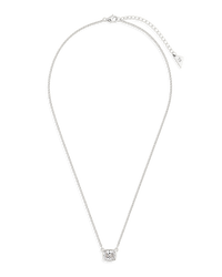 Sterling Silver Mini Elongated Cushion Wheat Chain Necklace