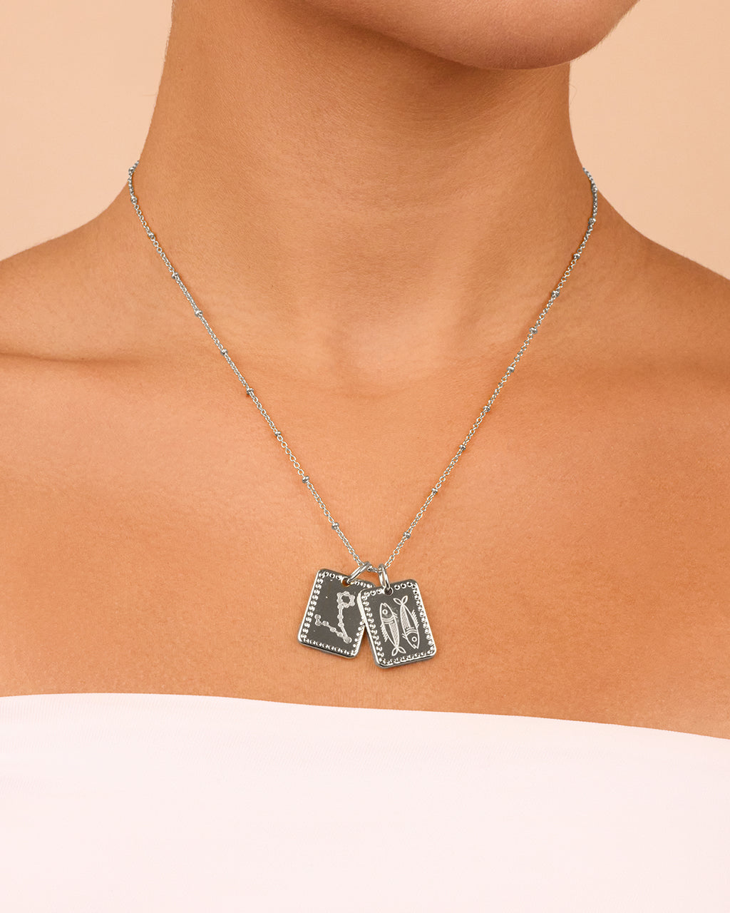 ☆TATIANA☆ Silver 925 Twinkle Dangle Ribbon Necklace NZ2163 □TATIANA□ Silver 925 Twinkle Dangle Ribbon Necklace NZ2163