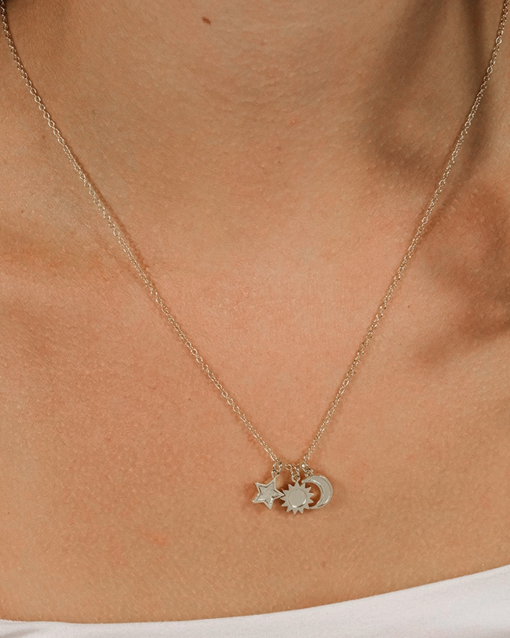 Sun, Moon, and Star Necklace
