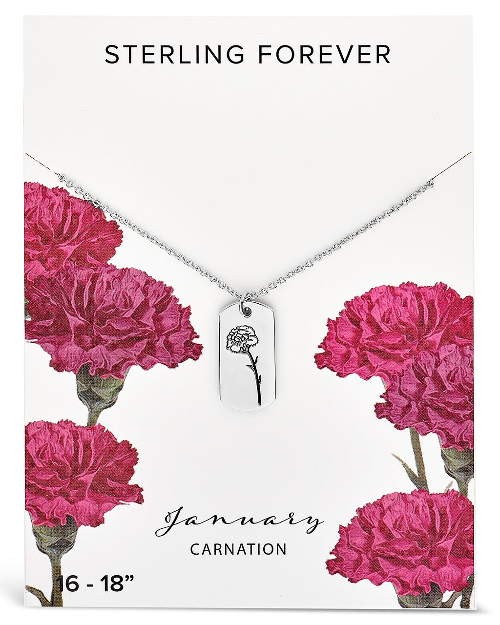 Birth Flower Pendant Necklace Sterling Forever 