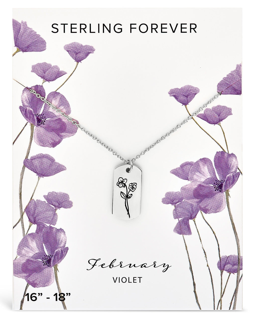Birth Flower Pendant Necklace Sterling Forever 