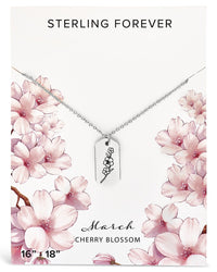 Birth Flower Pendant Necklace Sterling Forever 
