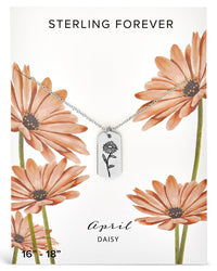 Birth Flower Pendant Necklace Sterling Forever 