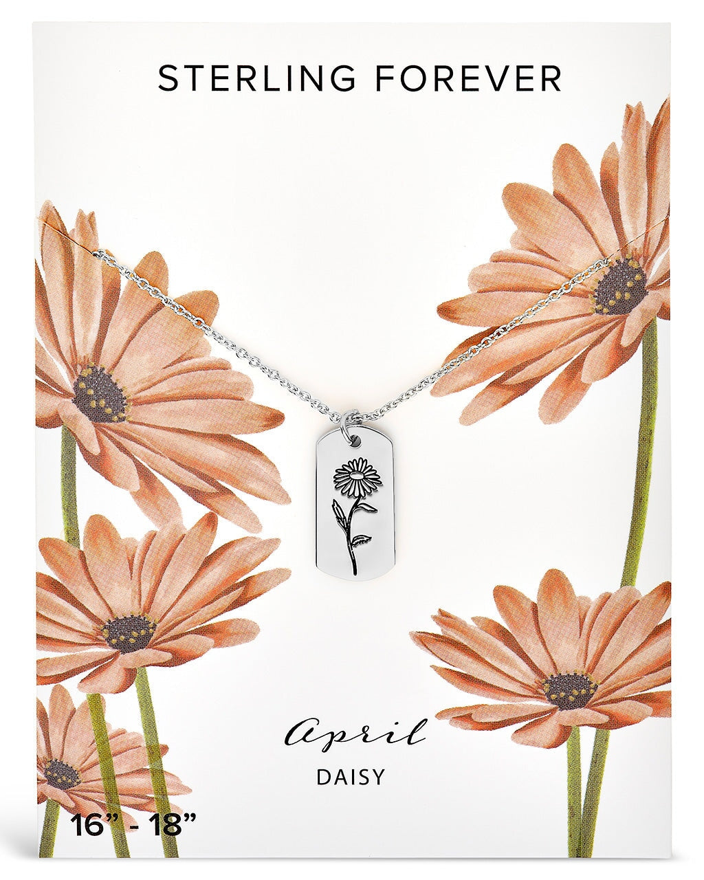 Birth Flower Pendant Necklace Sterling Forever 