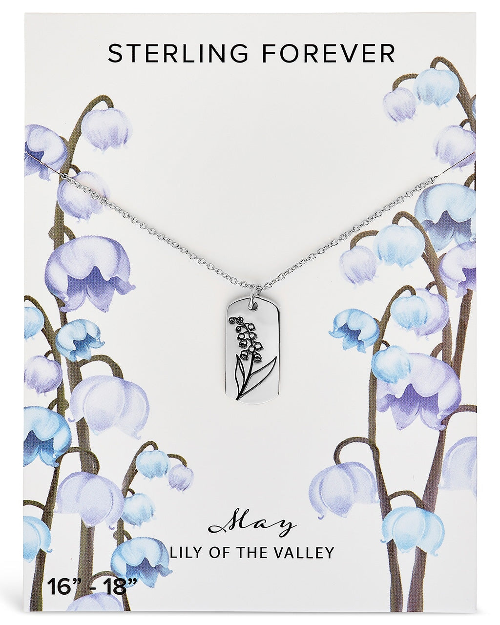 Birth Flower Pendant Necklace Sterling Forever 