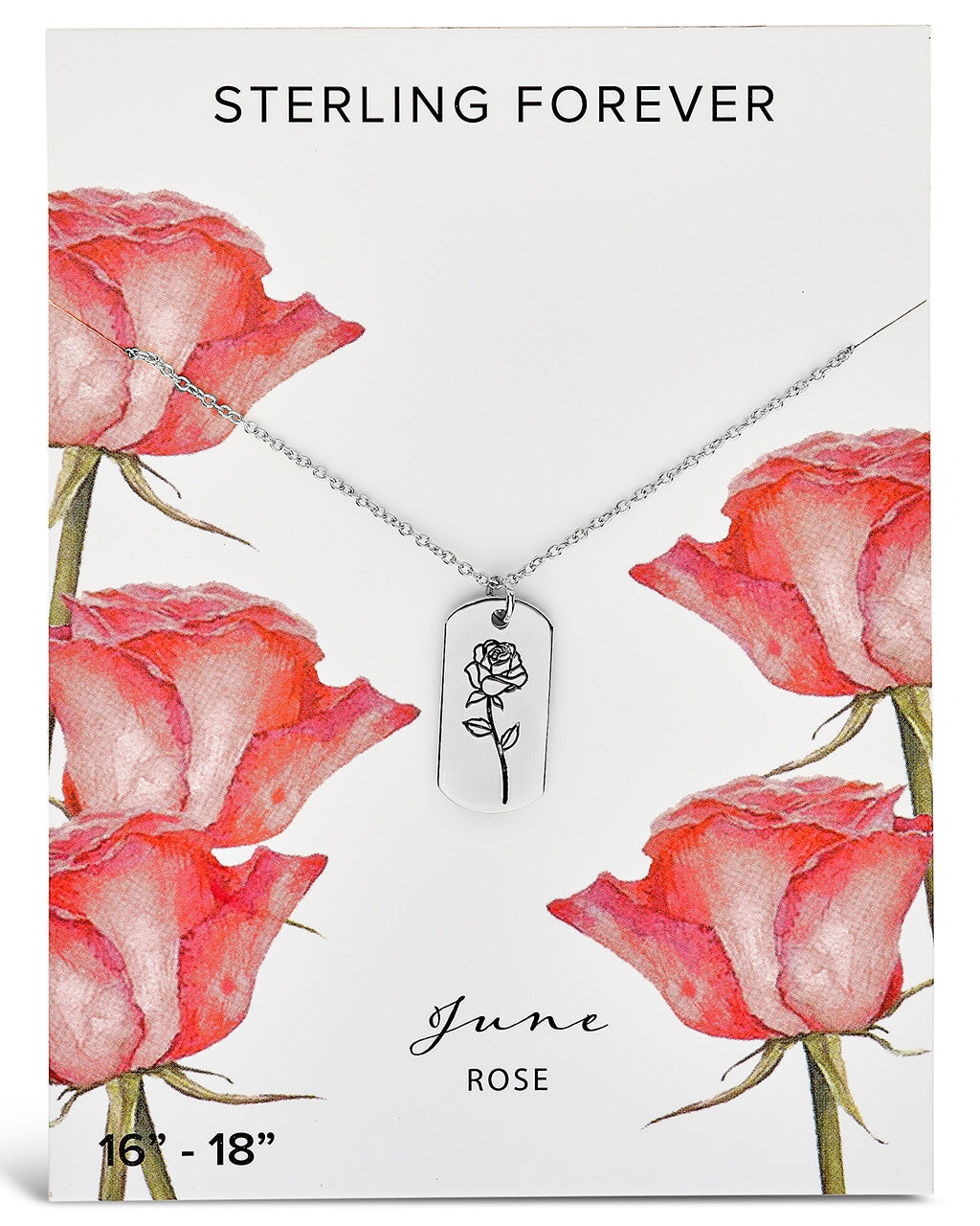 Birth Flower Pendant Necklace Sterling Forever 