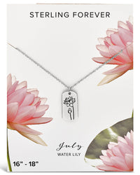 Birth Flower Pendant Necklace Sterling Forever 