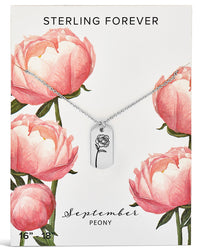 Birth Flower Pendant Necklace Sterling Forever 