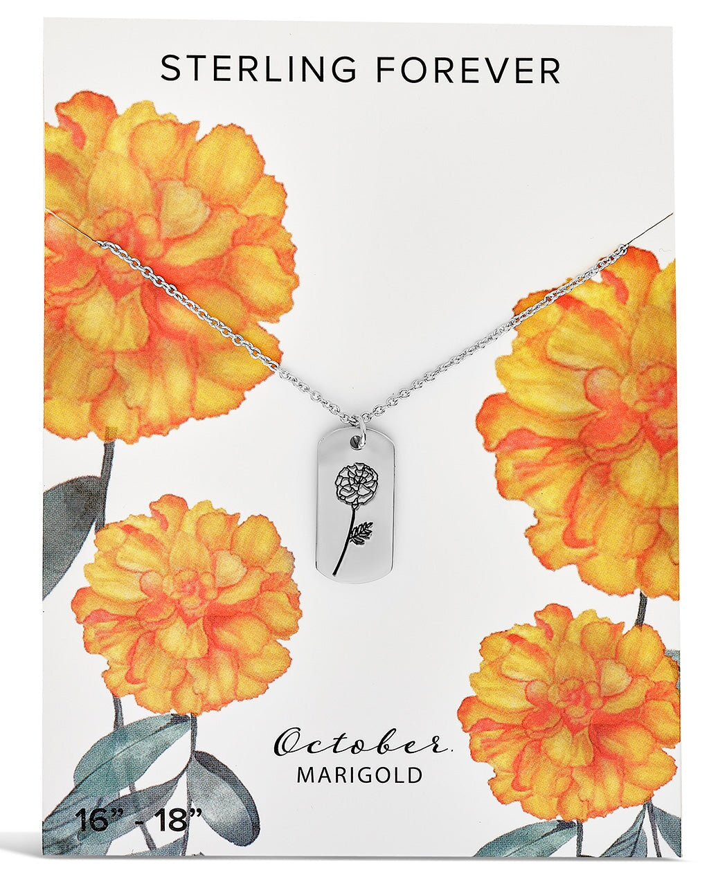 Birth Flower Pendant Necklace Sterling Forever 