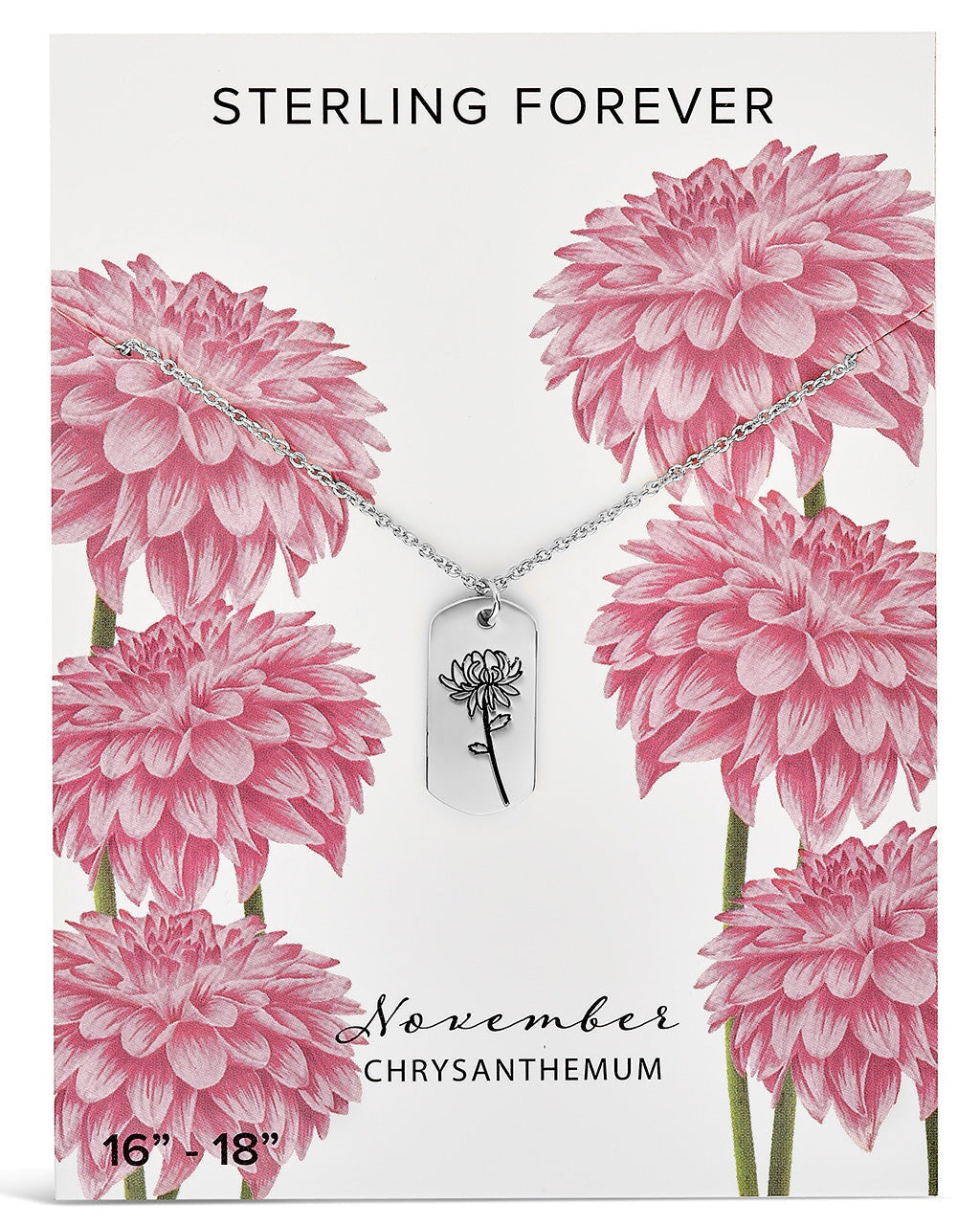 Birth Flower Pendant Necklace Sterling Forever 