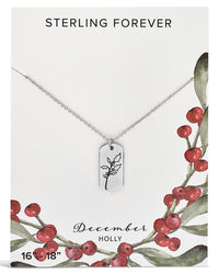 Birth Flower Pendant Necklace Sterling Forever 