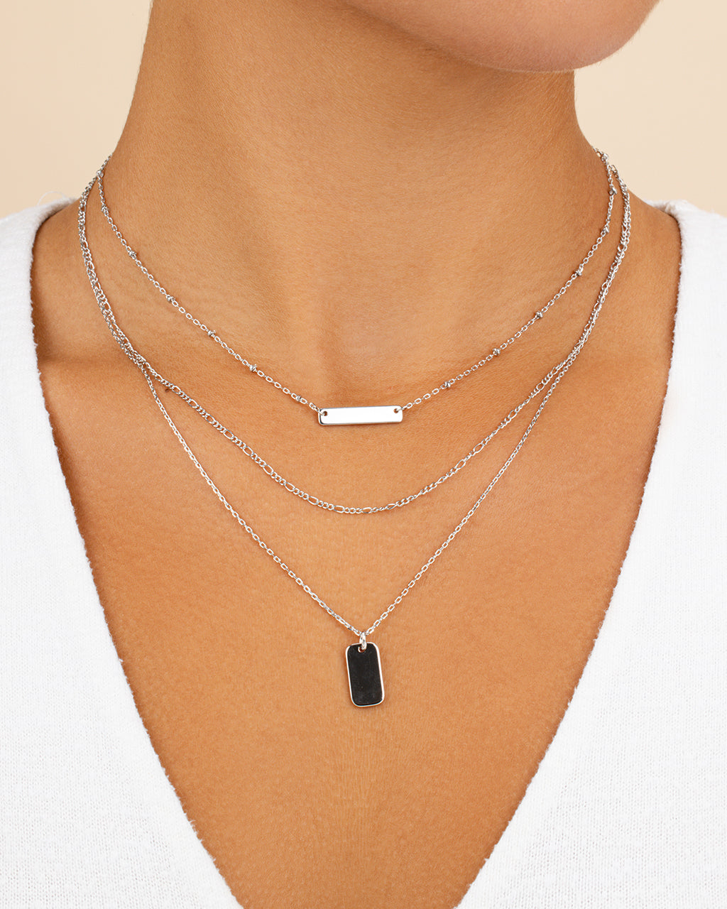 Triple Layered Bar Necklace – Sterling Forever