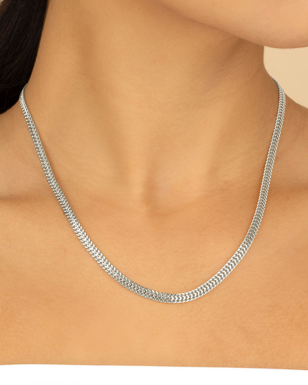 アクセサリー MEXICO MADE SILVER925 FLAT LINK NECKLACE Flat Link Chain Necklace – Sterling Forever