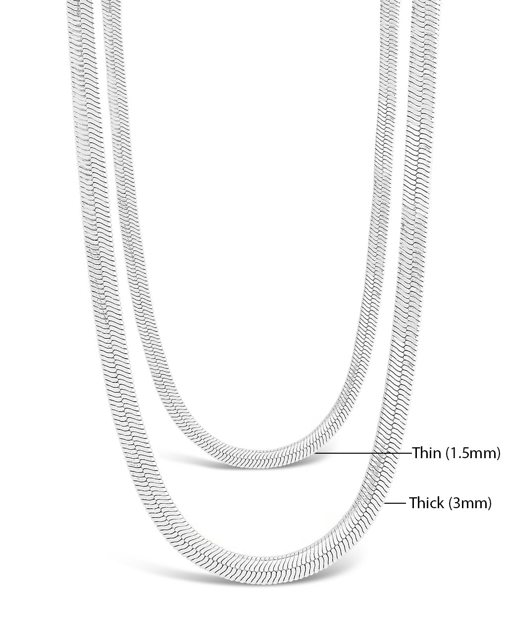 Sterling Silver Herringbone Chain - Sterling Forever