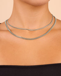 Everyday Layered Curb Chain Necklace