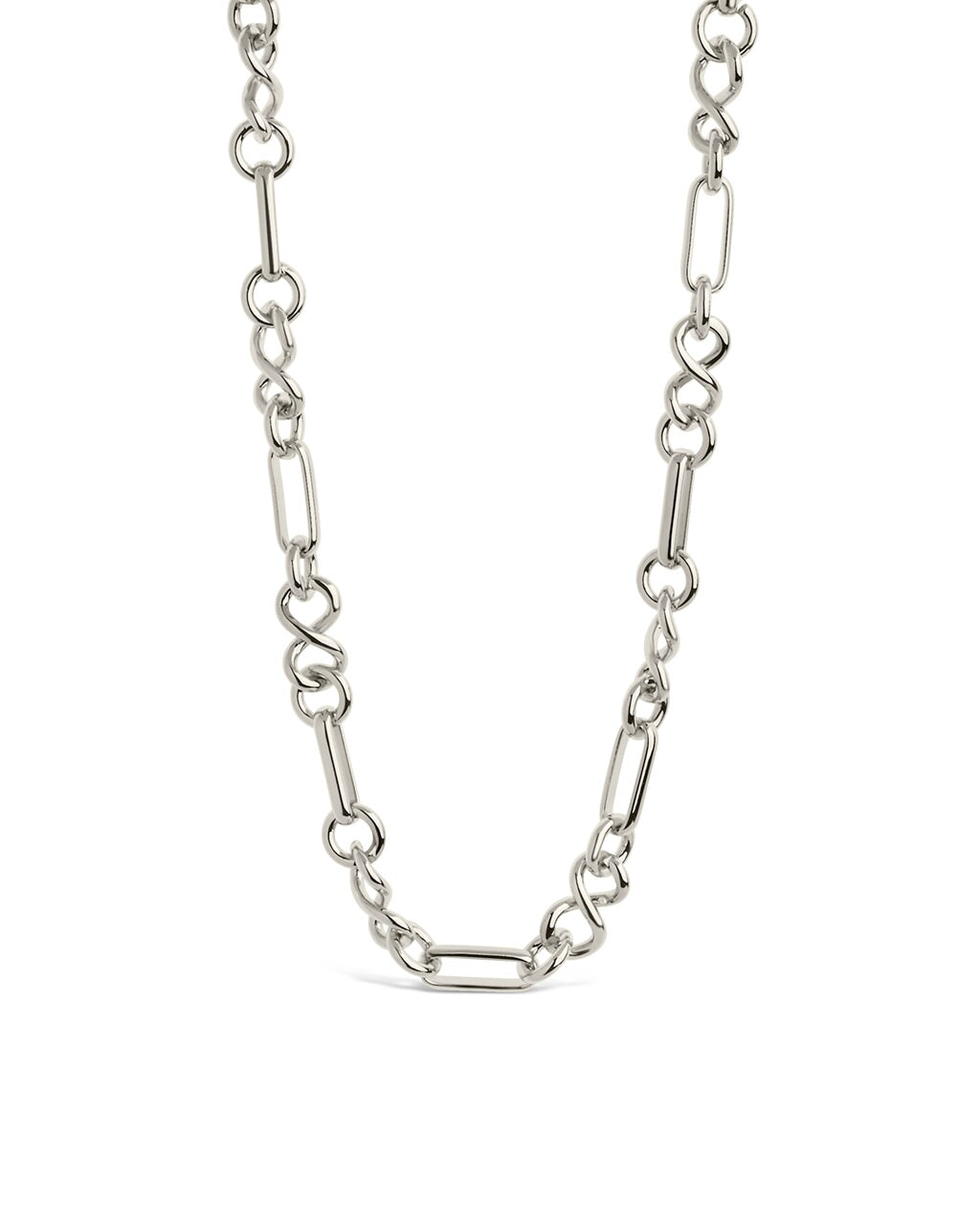 Infinity & Oval Link Chain Necklace Necklace Sterling Forever Silver 