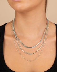 Brenna Triple Layered Chain Necklace