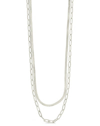 Brinley Layered Chain Necklace - Sterling Forever