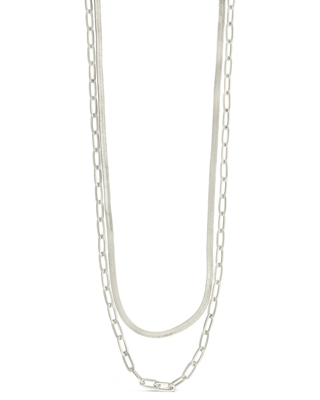 Brinley Layered Chain Necklace - Sterling Forever