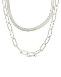 Brinley Layered Chain Necklace - Sterling Forever