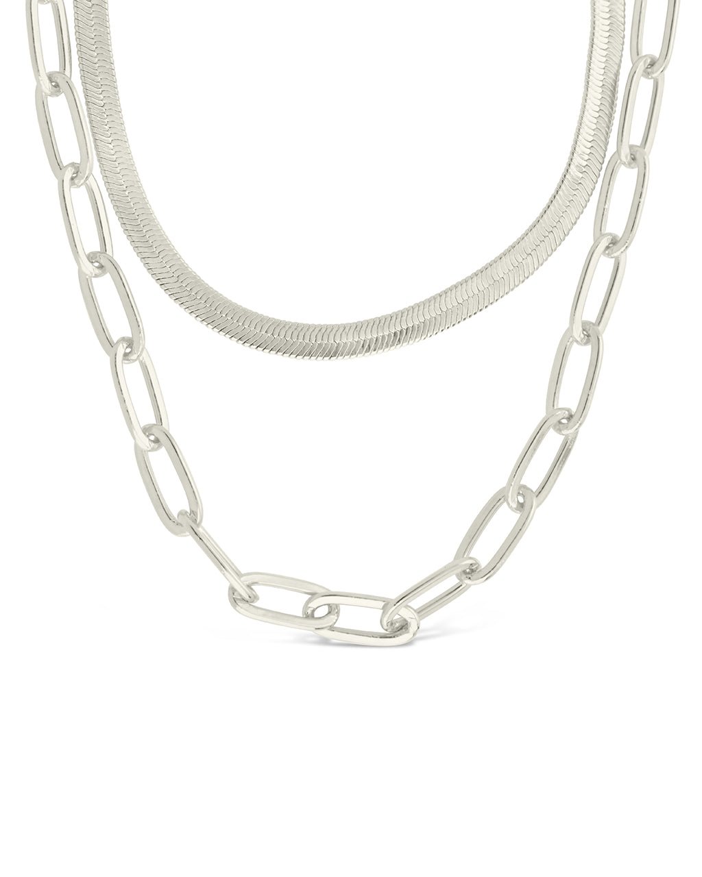 Brinley Layered Chain Necklace - Sterling Forever