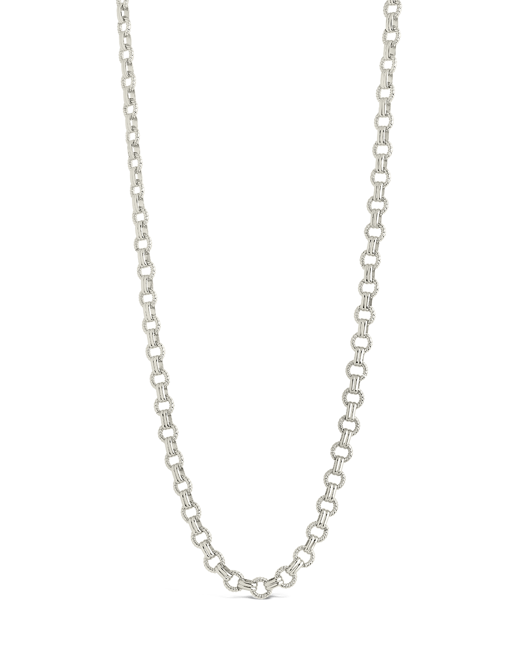 Parker Textured Chain Necklace - Sterling Forever