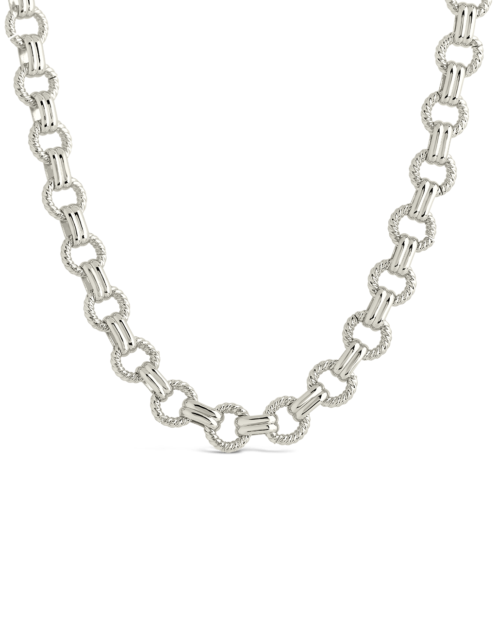 Parker Textured Chain Necklace - Sterling Forever