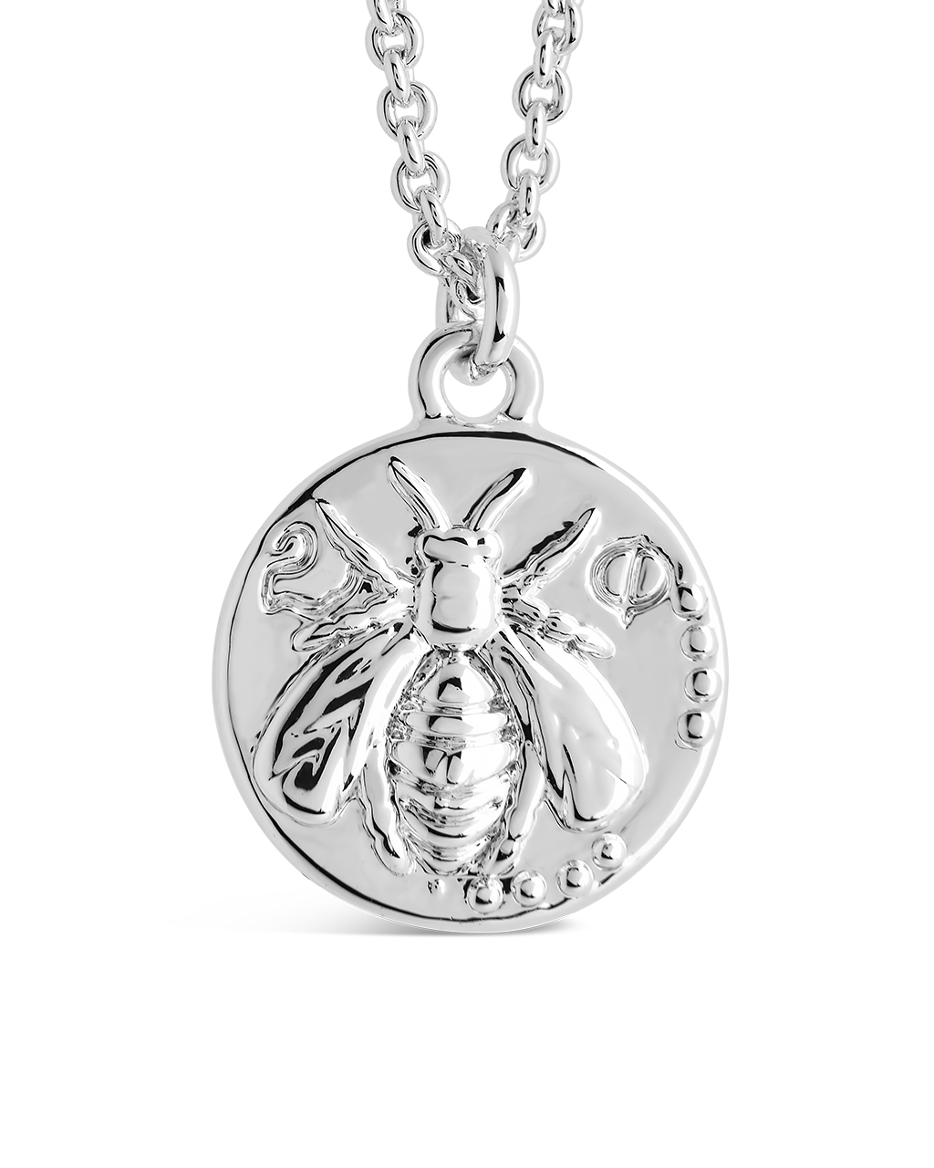 Bee Embossed Pendant Necklace