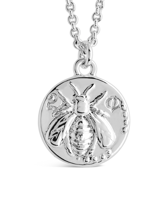 Bee Embossed Pendant Necklace