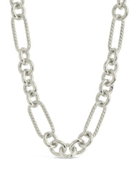 Fianna Mixed Chain Link Necklace - Sterling Forever
