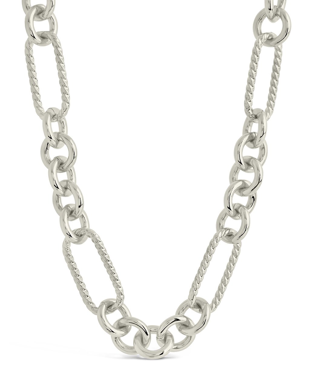 Fianna Mixed Chain Link Necklace - Sterling Forever