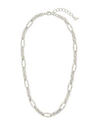 Tegan Textured Long Link Necklace - Sterling Forever