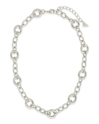 Carter Round Statement Link Necklace - Sterling Forever
