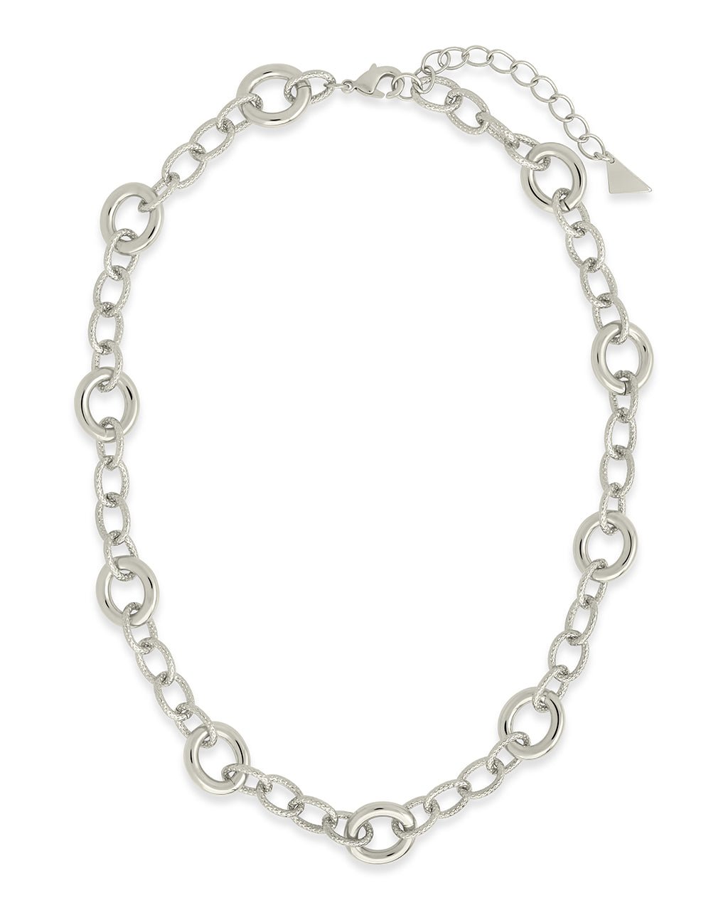 Carter Round Statement Link Necklace - Sterling Forever